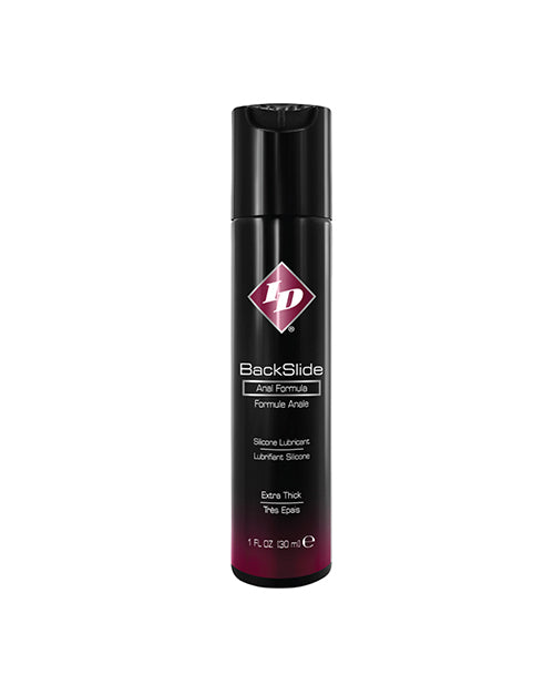 ID Backslide Anal Lubricant silicone-based muscle relaxing clove extract thick cushiony texture for anal comfort
