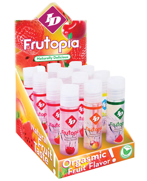 ID Frutopia Lubricant Water-Based Vegan Flavored Assorted Fruit Display for Intimate Use