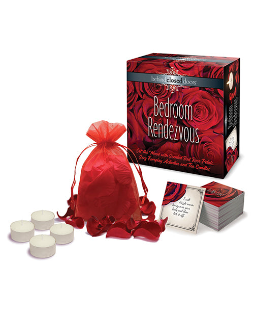 Behind Closed Doors Setting The Mood Kit Scented Rose Petals Candle for Romantic Bedroom Atmosphere