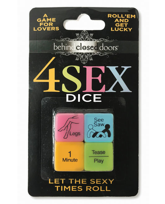 Behind Closed Doors Dice Game Four Colorful Sex Dice Interactive Romantic Game for Couples