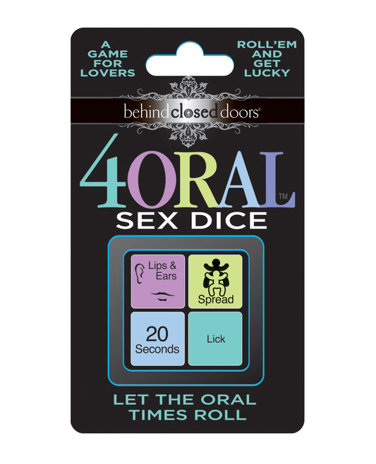 Behind Closed Doors Games for Romance & Couples 4 Oral Sex Dice with Foreplay Actions and Colorful Design for Intimate Play