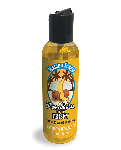 Little Genie Edible Warming Oil Malibu Screw Pineapple Coconut Flavor for Couples Sensual Massage