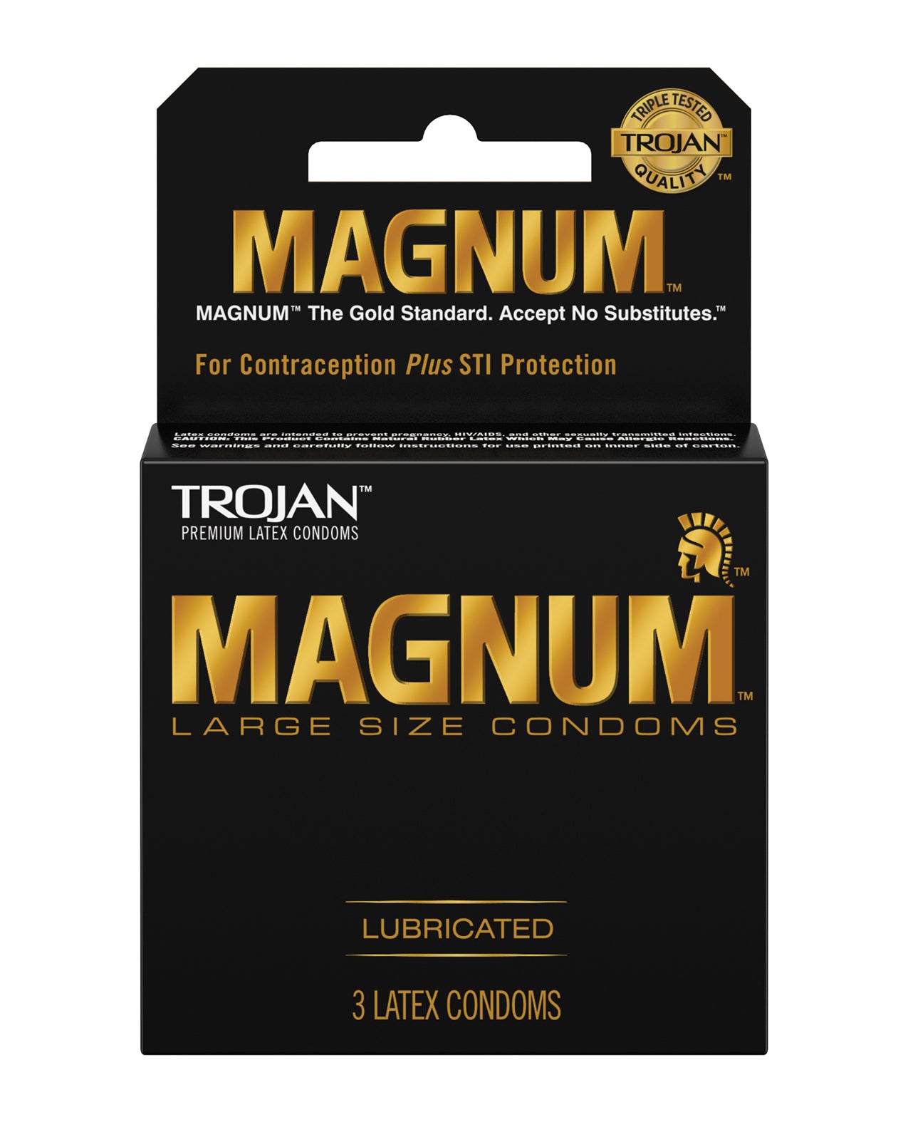 Trojan Condoms Magnum Large Size Gold Wrapper for Comfortable Protection