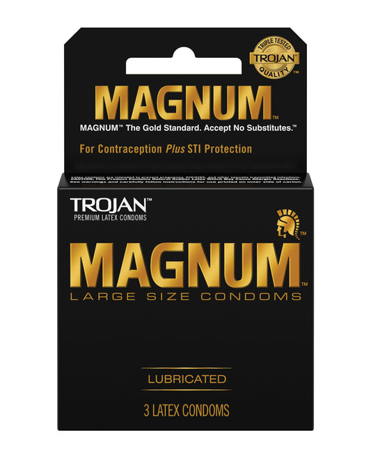 Trojan Condoms Magnum Large Size Gold Wrapper for Comfortable Protection