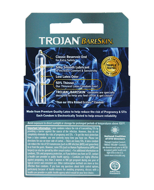 Trojan BareSkin Ultra-Thin Lubricated Latex Condoms - 3 Pack