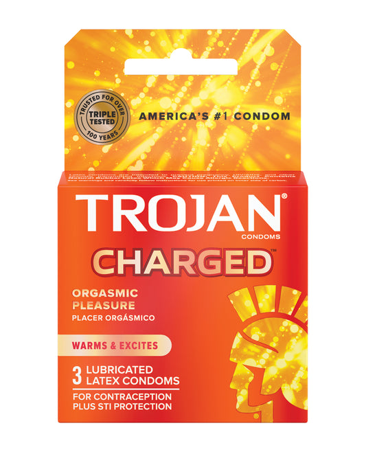 Trojan Condoms Deep Ribbed Intensified Lubricant Premium Latex for Enhanced Sensation and Protection