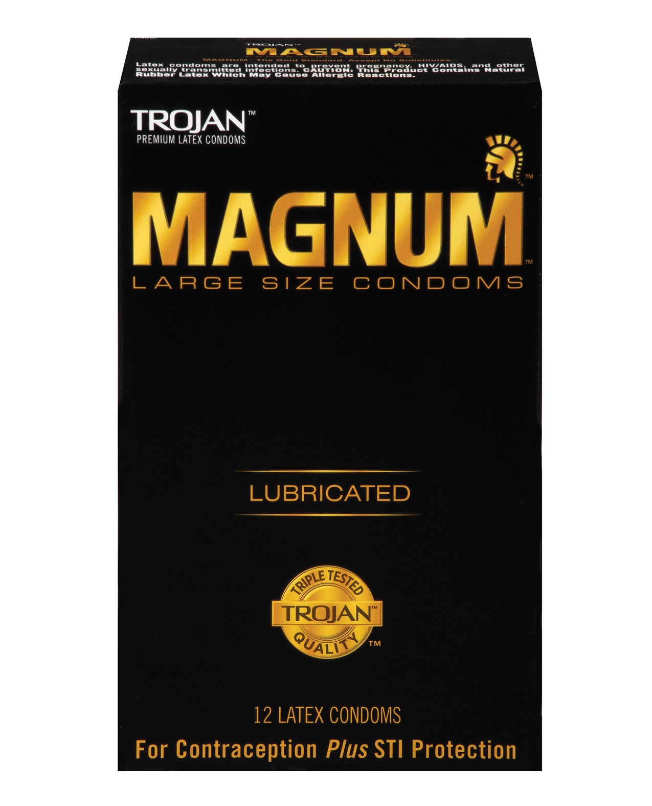 Trojan Condoms Magnum Large Size Premium Latex with Iconic Gold Wrapper for Enhanced Comfort and Protection