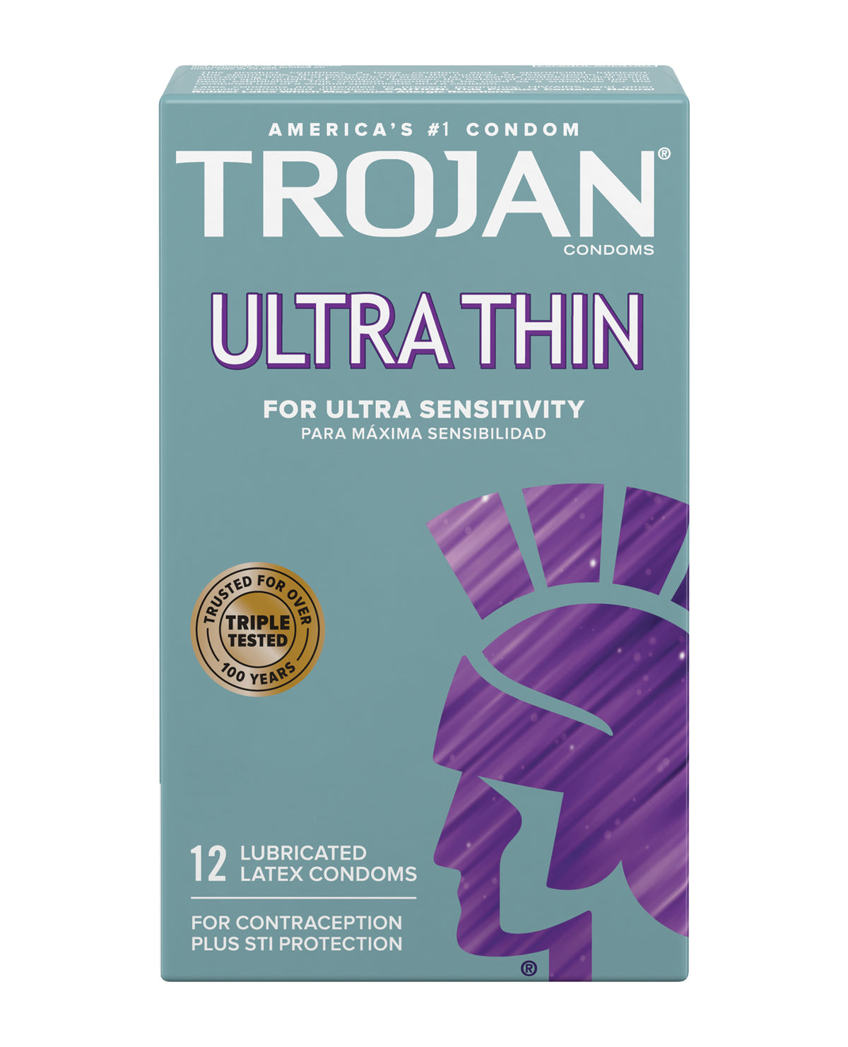 Trojan Condoms Ultra Thin Latex Enhanced Sensitivity Natural Feel for Protected Intimacy
