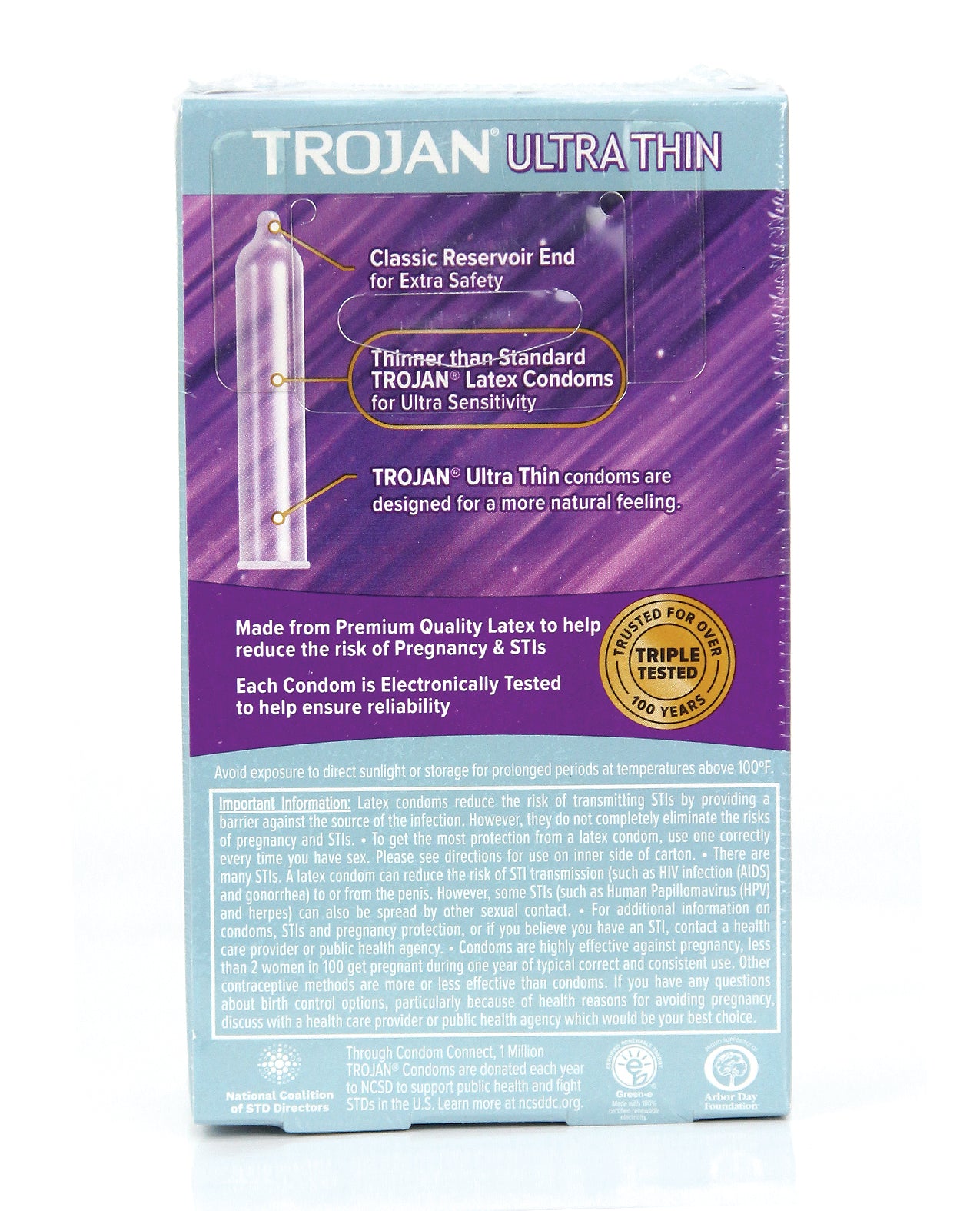 Trojan Ultra Thin Latex Condoms with Enhanced Sensitivity - 12 Pack