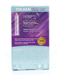 Trojan Ultra Thin Latex Condoms with Enhanced Sensitivity - 12 Pack