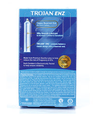 Trojan ENZ Lubricated Condoms – Classic Blue, Silky Smooth 12-Pack
