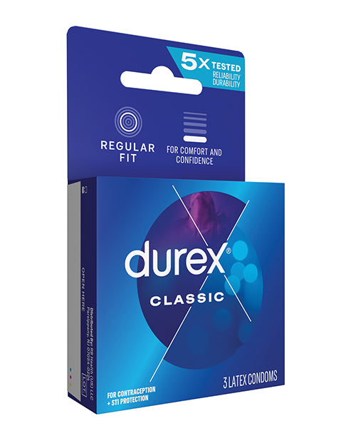 Durex Classic Condoms - Box of 3 with 52mm Nominal Width