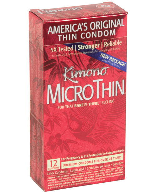 Kimono Condoms Ultra-Thin Vegan Latex 12 Pack for Enhanced Sensation and Reliable Protection