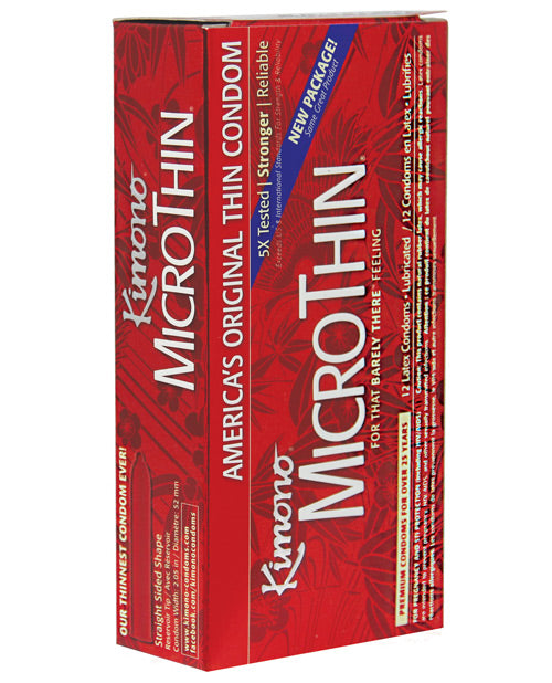 Kimono Micro Thin Condoms – Ultra-Thin Vegan Latex, Box of 12