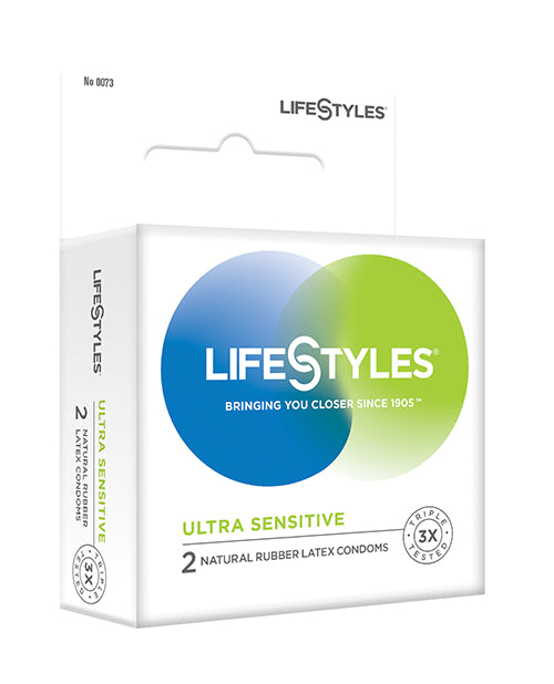 Lifestyles Ultra Sensitive Condoms with Flared Shape, 3-Pack