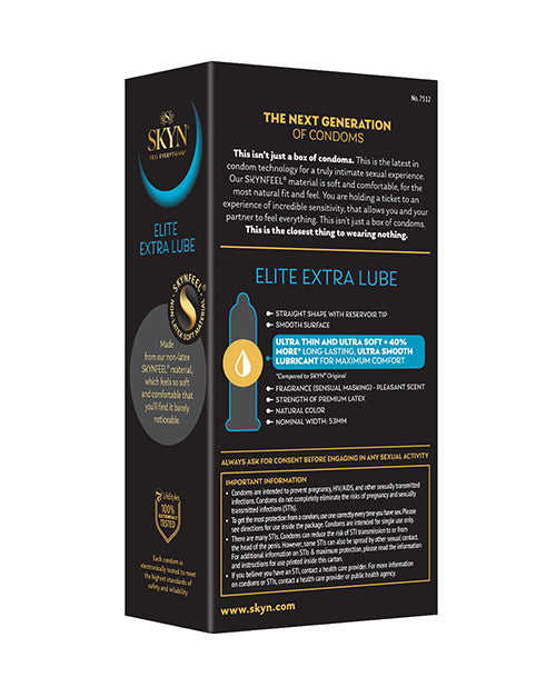 Lifestyles SKYN Elite Extra Lubricated Non-Latex Polyisoprene Condoms - 12 Pack