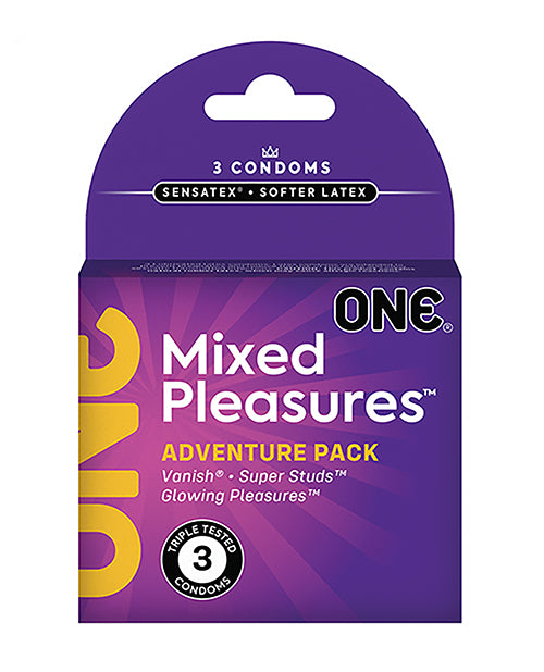 One Condoms Variety Pack Sensatex Ultra-soft Latex Vegan-Friendly for Enhanced Intimate Protection