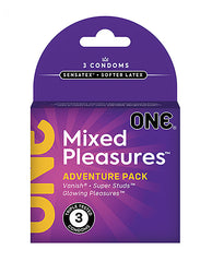 One Condoms Variety Pack Sensatex Ultra-soft Latex Vegan-Friendly for Enhanced Intimate Protection