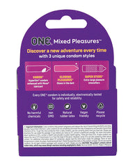 One Mixed Pleasures Condoms Box – Variety Pack with Ultra-Soft Latex