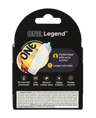 ONE® Legend XL Condoms Box of 3 – Extra Large Flared Fit