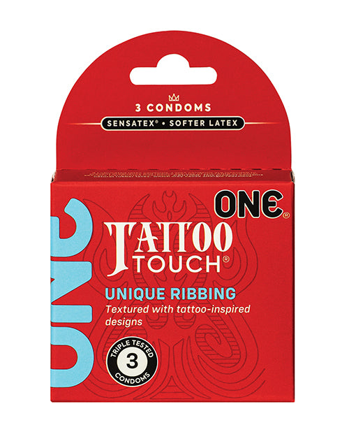 ONE Condoms Tattoo Touch Sensatex Textured Design for Enhanced Pleasure and Comfort