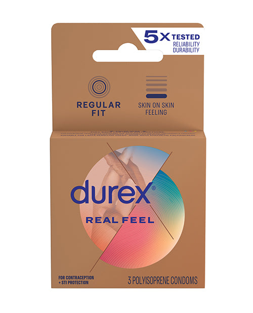 Durex Condoms Polyisoprene Non-Latex RealFeel Natural Sensation for Skin-On-Skin Feel