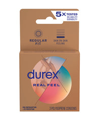 Durex Condoms Polyisoprene Non-Latex RealFeel Natural Sensation for Skin-On-Skin Feel