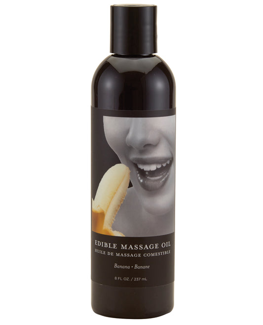 Earthly Body Massage Oil Banana Flavored Natural Blend Moisturizing for Sensual Relaxation