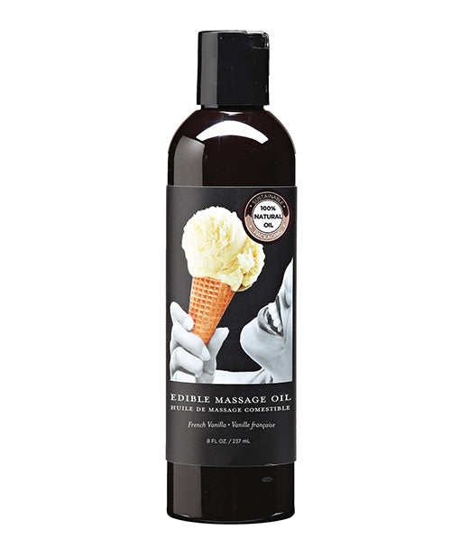 Earthly Body Massage Oil Vanilla Flavored Natural Ingredients for Soft Skin and Sensual Couples Massage