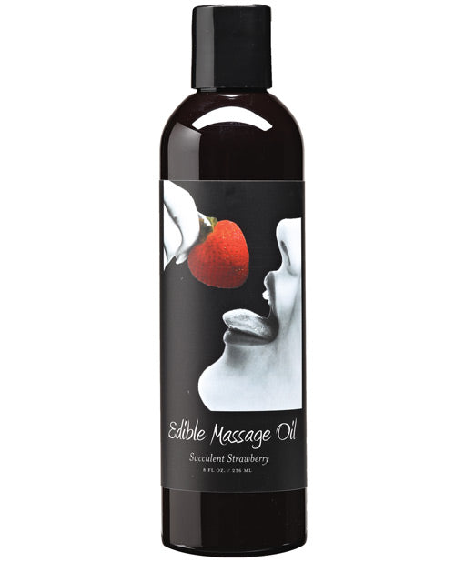 Earthly Body Massage Oil Natural Edible Strawberry Scent Skin Moisturizer for Sensual Massage