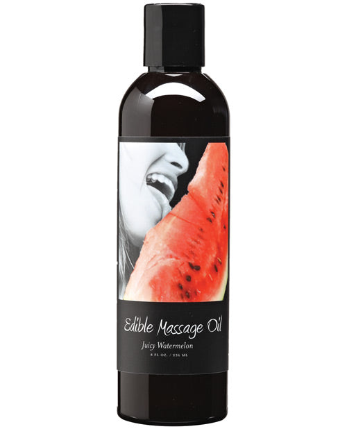 Earthly Body Massage Oil Watermelon Edible Flavored Natural Oils for Relaxing Body Massage and Moisturizing