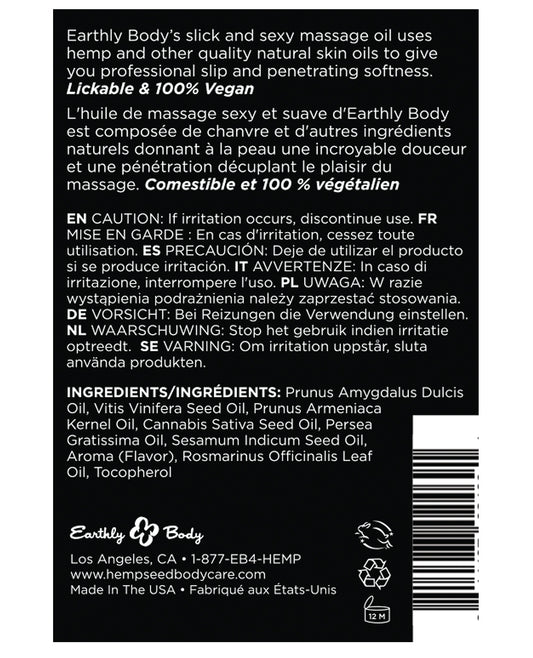 Mango Flavored Edible Massage Oil with Natural Skin Oils – 2 oz