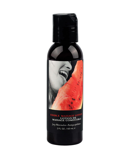 Earthly Body edible lotion watermelon flavor hemp seed oil moisturizing massage cream for smooth skin