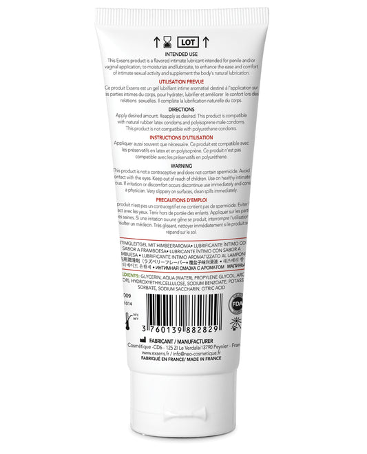 EXSENS of Paris Raspberry Flavored Water-Based Lubricant with Natural Feel