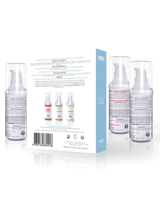 EXSENS of Paris Let's Travel Warming Massage Gel Kit with Flavored Enhancers