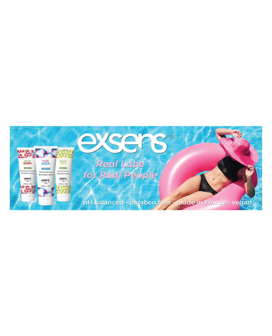 Exsens Shelf Talker Promotional Display with Natural Lube Messaging for Retail Visibility