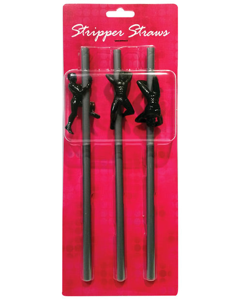 Kheper Games Bachelorette Party Stripper Straws with Movable Plastic Figurines for Fun Party Drinks