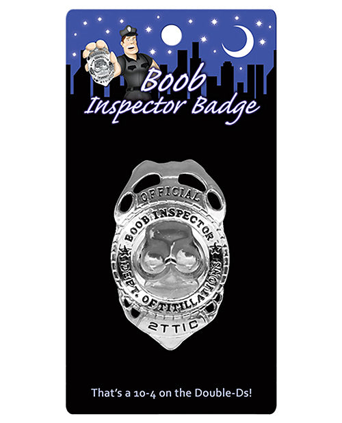 Kheper Games Novelty Metal Badge Humorous Boob Inspector Design for Adult Party Fun