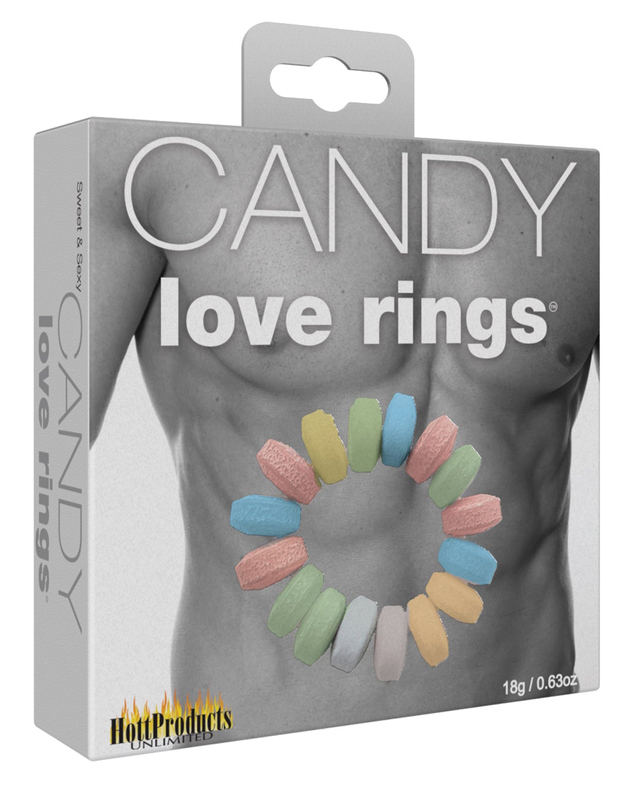 Hott Products Candy Cock Ring Edible Candy Beads Stretchy Design for Playful Intimate Enjoyment