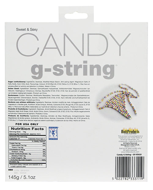 Edible Candy G-String with Elastic Fit for Sweet Intimate Play