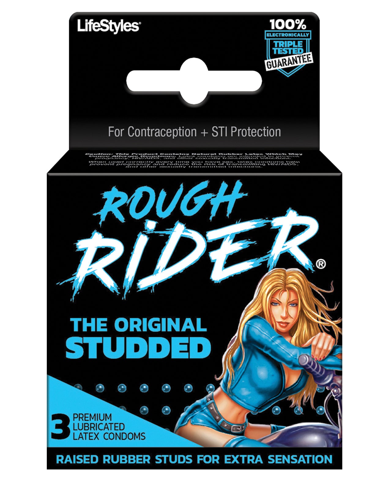 Rough Rider Condoms Studded Texture Premium Latex for Enhanced Sensation and Reliable Protection