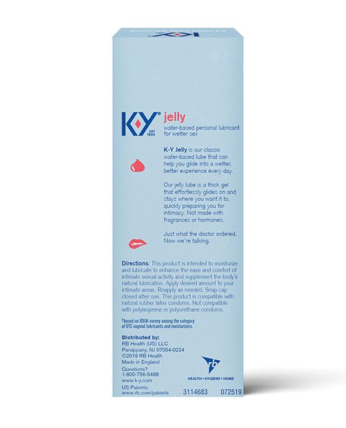K-Y Jelly Water-Based Personal Lubricant 4 oz – Fragrance-Free Intimate Gel