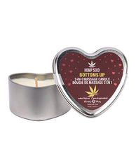 Earthly Body massage candle heart-shaped soy-based wild blueberry scent with natural oils for moisturizing skin