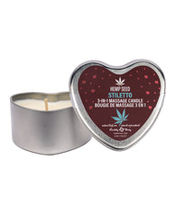 Earthly Body Holiday Massage Heart Candle 3-in-1 with Sage and Honey Fragrance for Relaxation and Ambiance