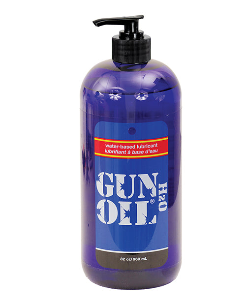 Gun Oil Lubricant 32 oz water-based ginseng aloe long-lasting formula for sensitive intimate comfort