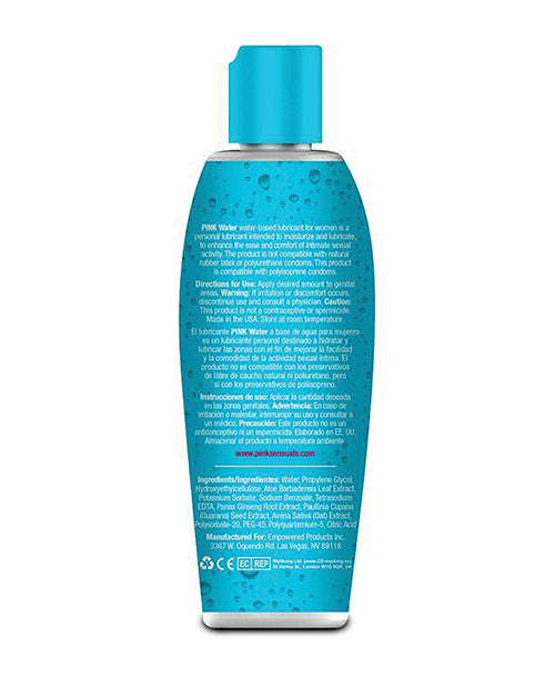 Pink Water-Based Lubricant with Aloe Vera and Ginseng - 4.7 oz Flip Top