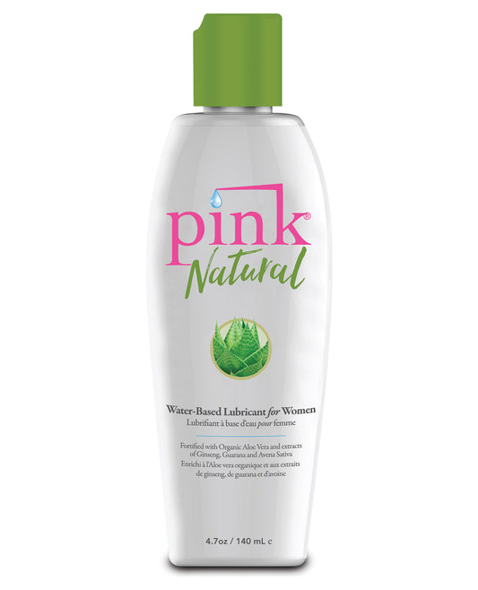 Pink Lubricant Water-Based Natural Formula with Aloe Vera and Plant Extracts for Gentle Intimate Comfort