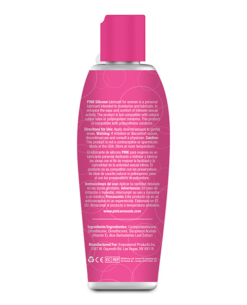Pink Silicone Lube 4.7 oz Flip Top Bottle with Soothing Botanicals