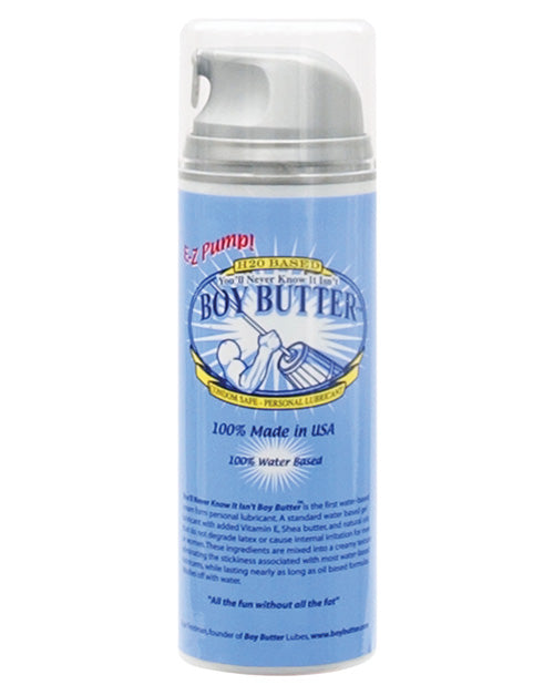 Boy Butter Personal Lubricant Water-Based Formula with Shea Butter and Pump Dispenser for Gentle Intimate Use