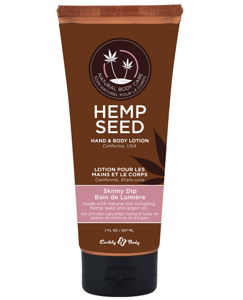 Earthly Body Hand & Body Lotion infused with Hemp Seed Oil and Argan Oil for deep skin hydration